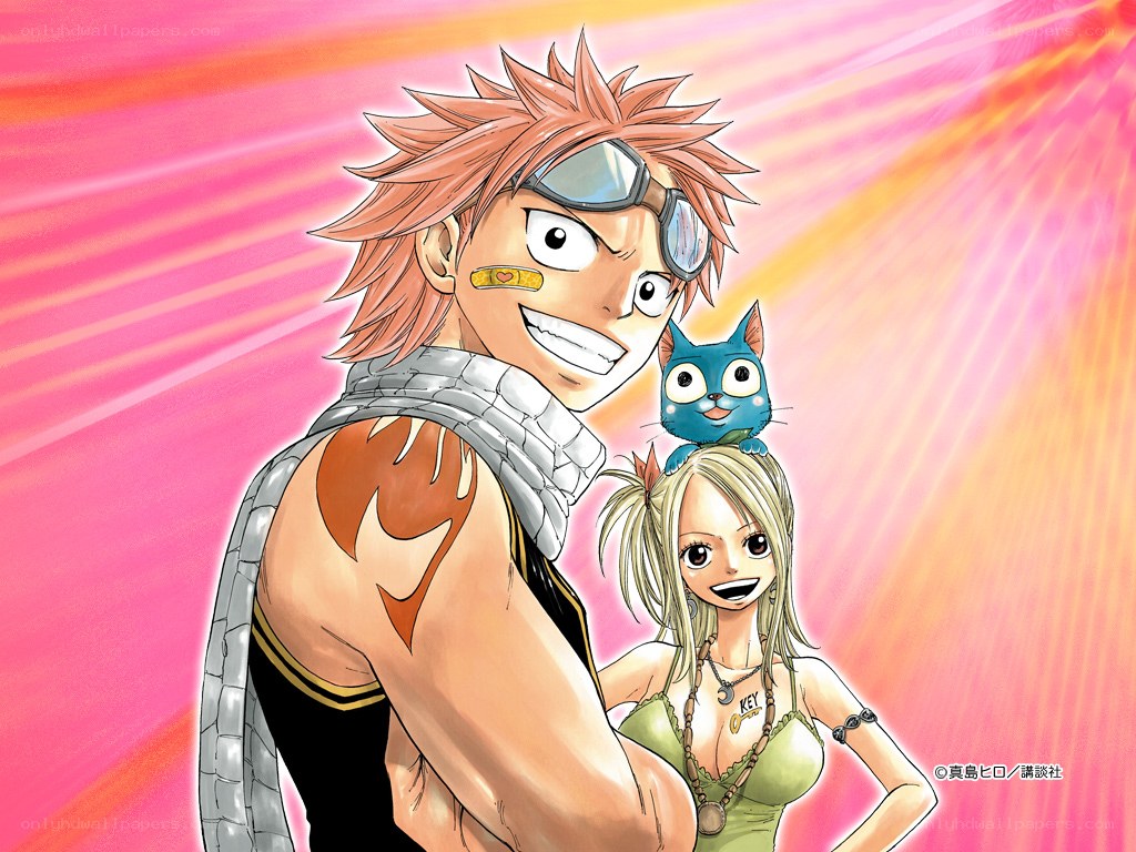 Natsu and Happy with Lucy