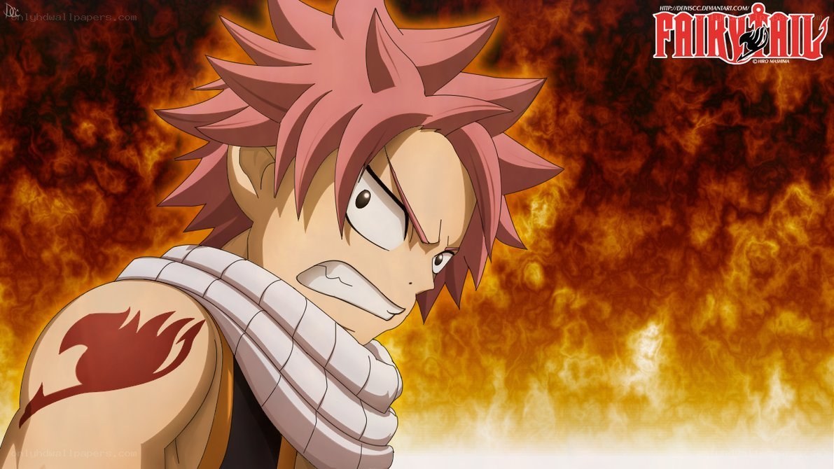 Natsu Dragneel in flames