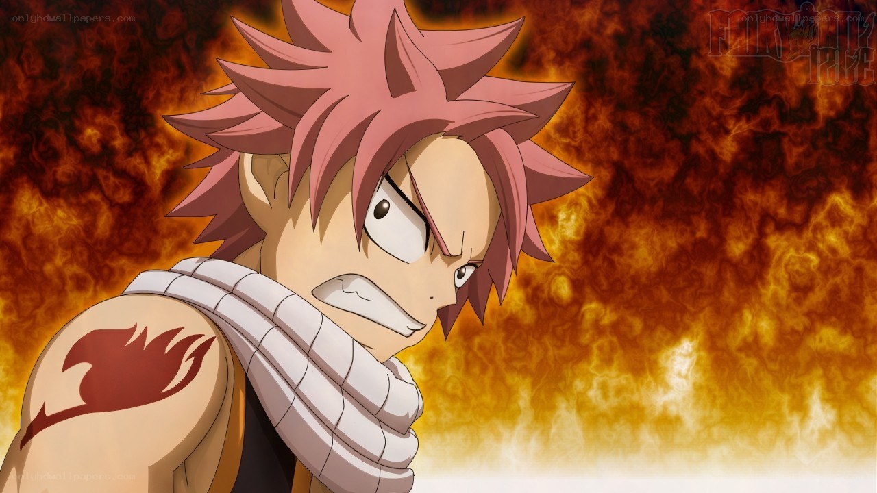 Natsu Dragneel in flames