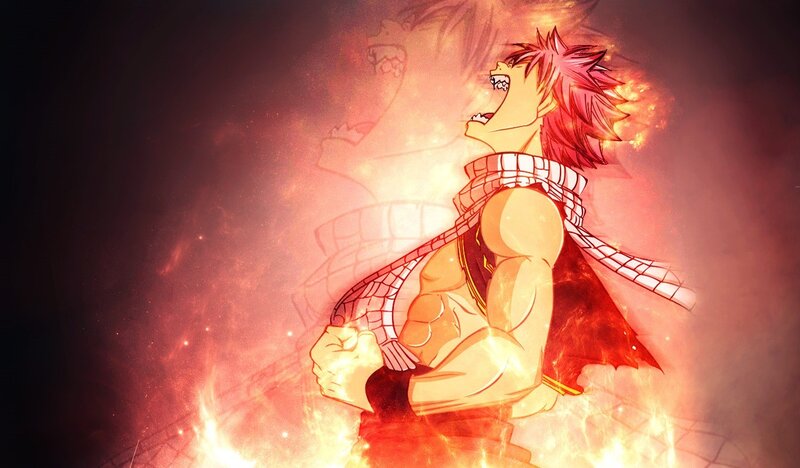 Natsu Dragneel in flames