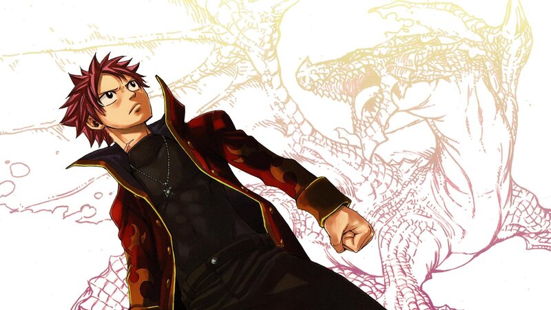 Natsu Dragneel with dragon