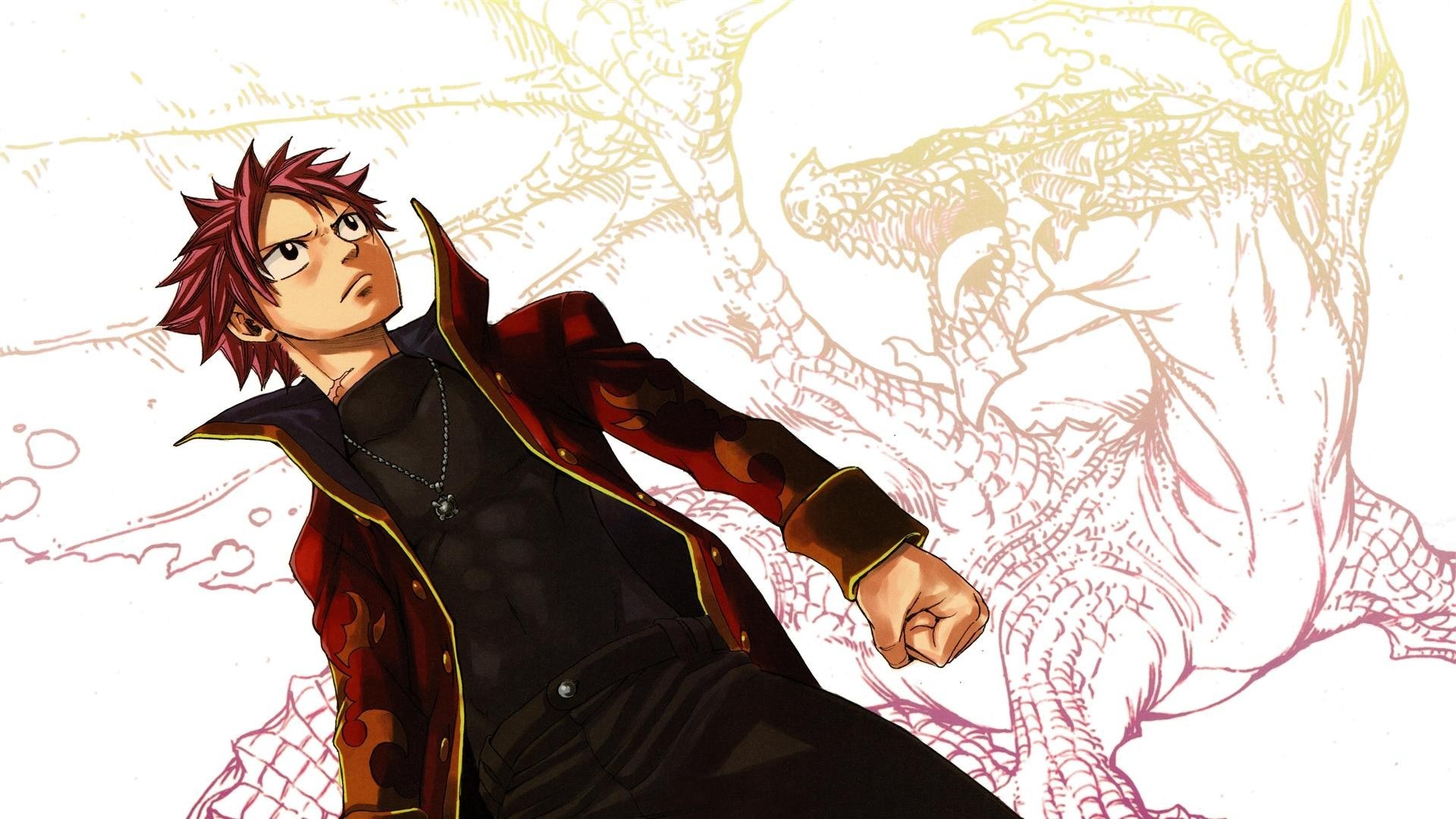 Natsu Dragneel with dragon