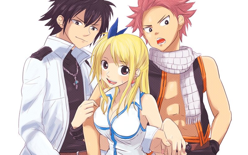 Natsu, Gray, and Lucy from Fairy Tail