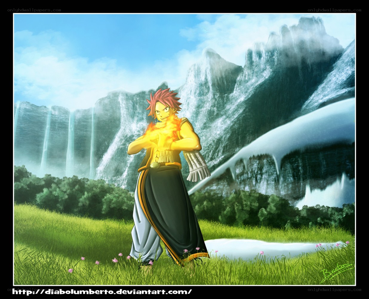 Natsu in a mountain valley