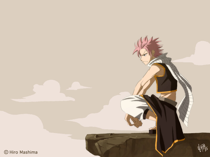 Natsu on a cliff