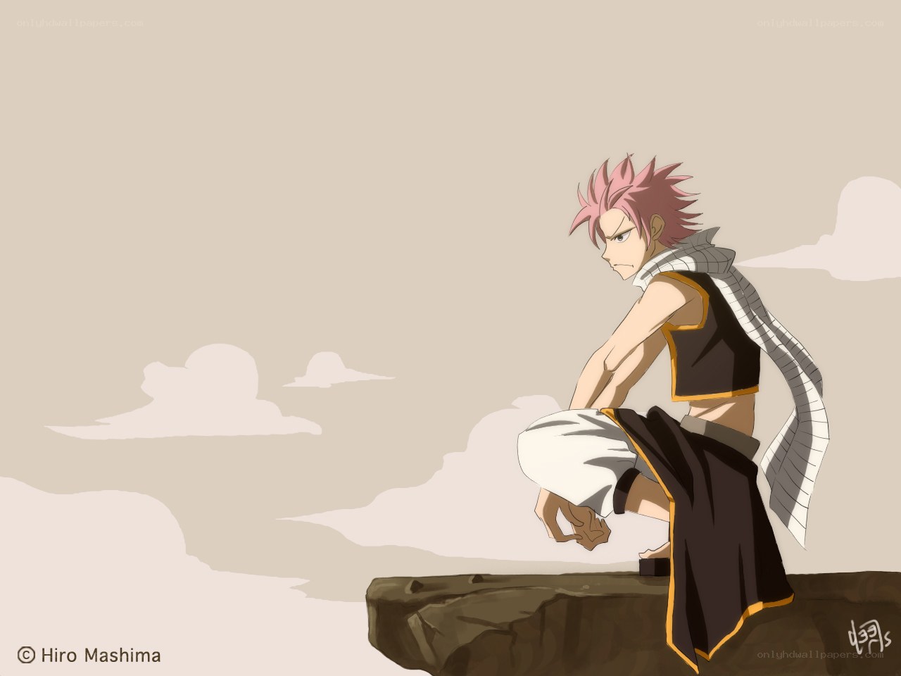 Natsu on a cliff