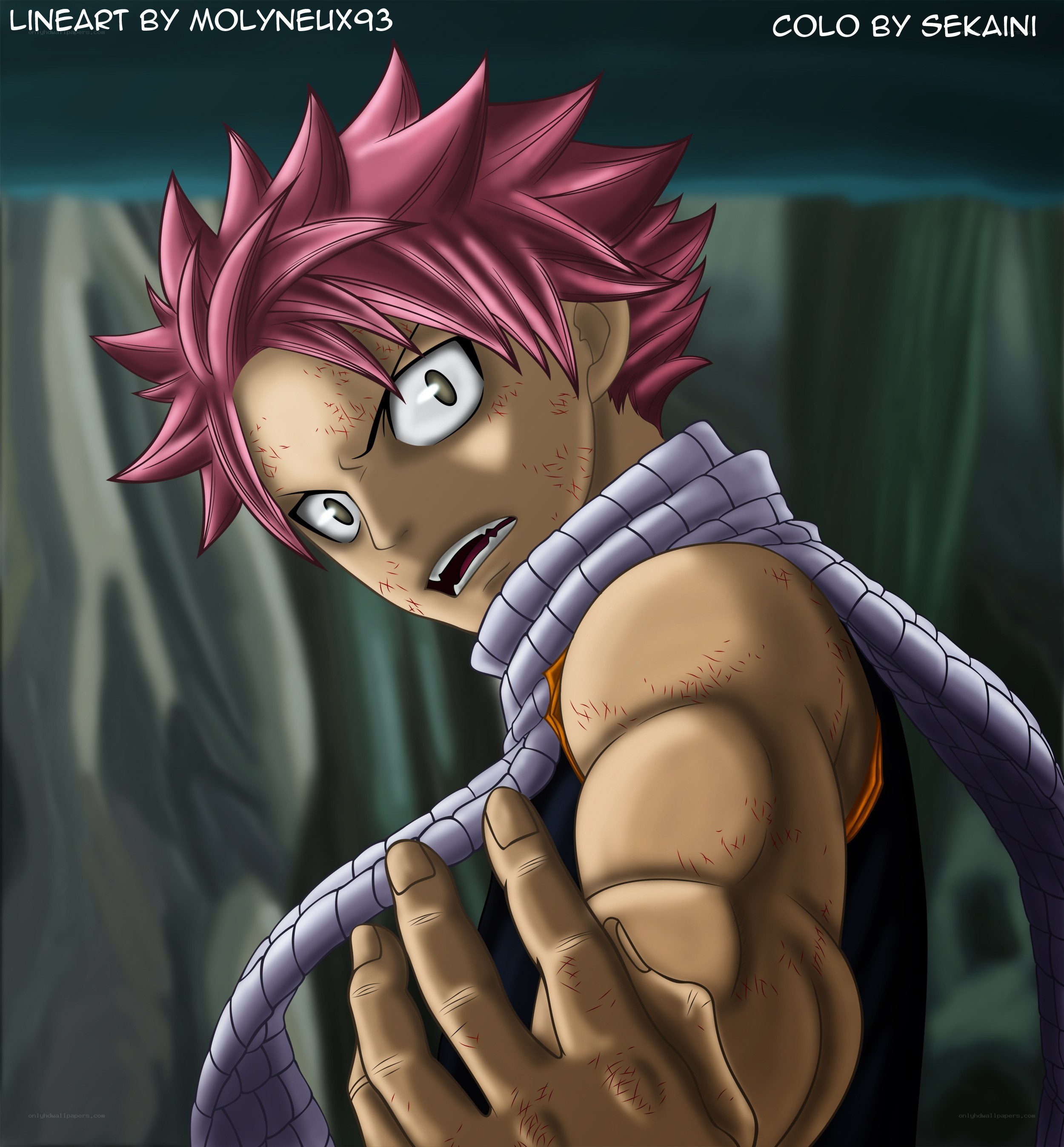 Natsu with injuries