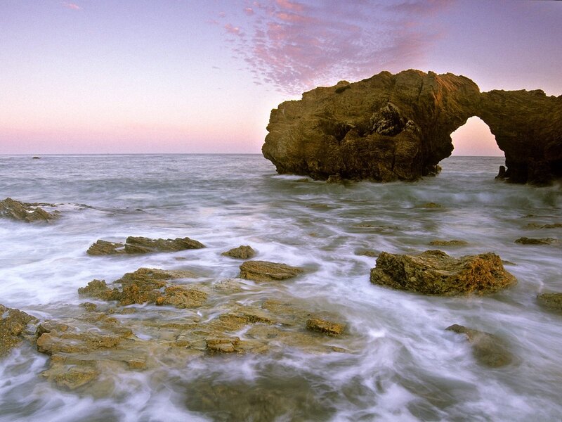 Natural Rock Arch at Coast