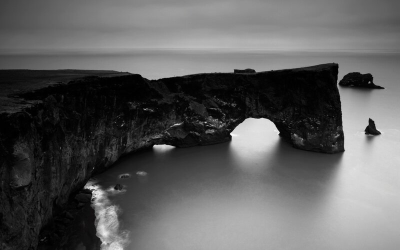 Natural rock arch at the coast