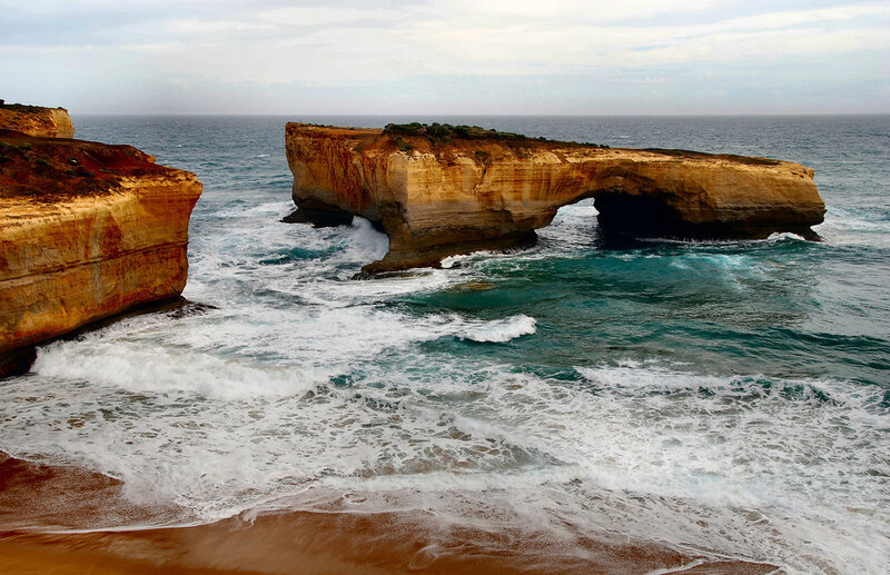 Natural rock arch at the coast