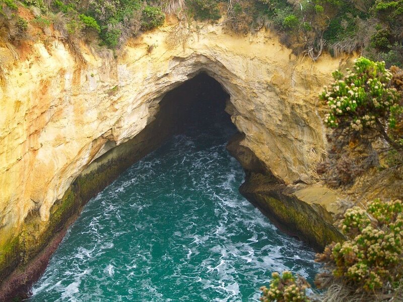 natural rock arch at the coast