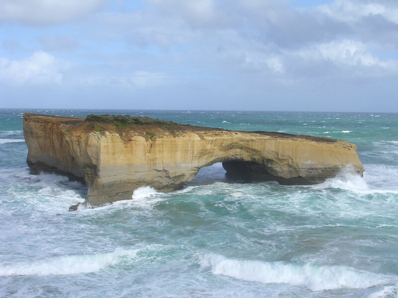 Natural rock arch at the coast