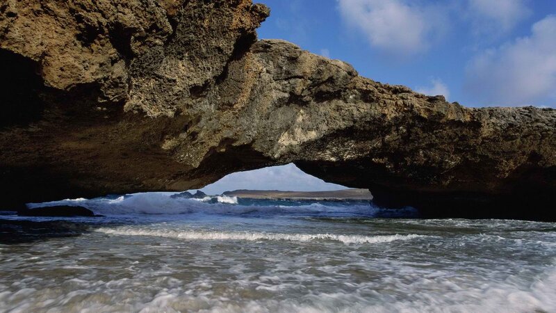 Natural rock arch at the coast