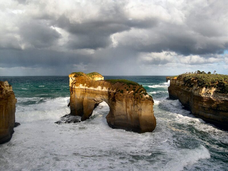 Natural rock arch at the coast