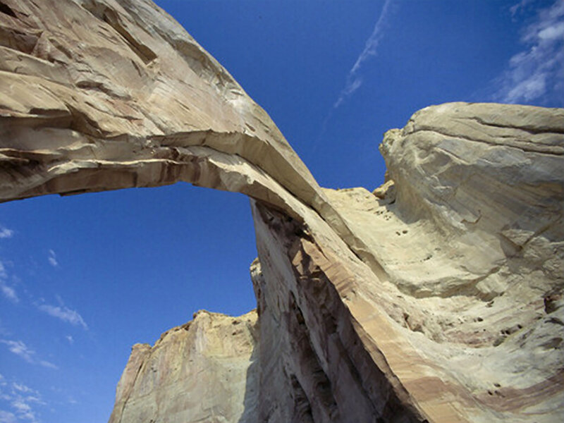 Natural Rock Arch — Blue, Dramatic, Afternoon, Photograph