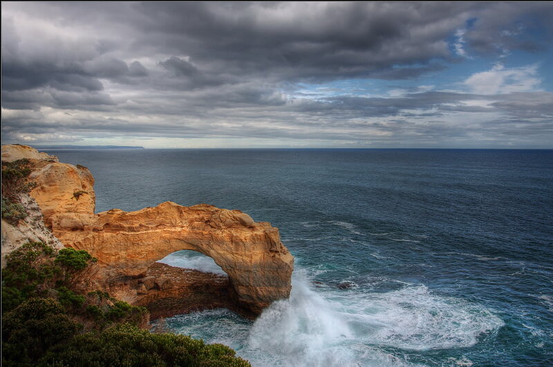 Natural Rock Arch — Blue, Dramatic