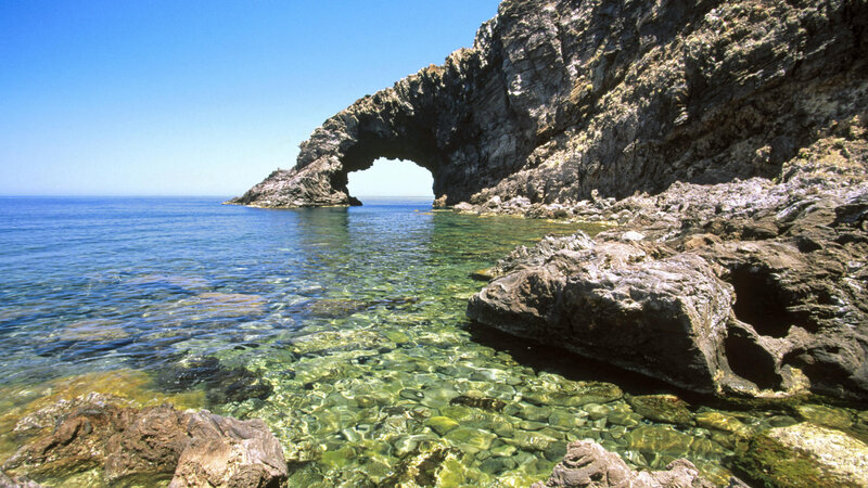 Natural Rock Arch — Blue, Serene