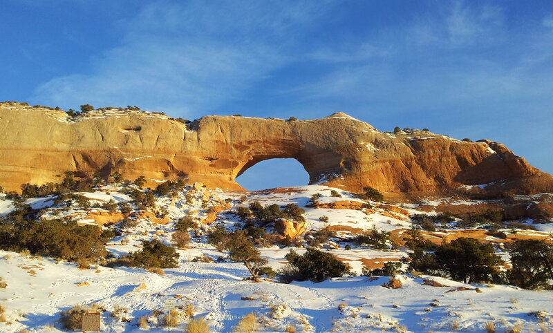 Natural Rock Arch — Blue, Serene, Winter
