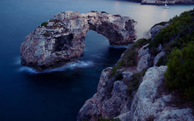Natural Rock Arch — Blue