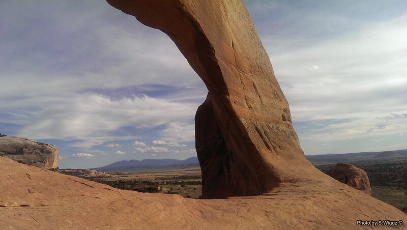 Natural Rock Arch — Brown, Serene, Afternoon, Photograph, Mountains