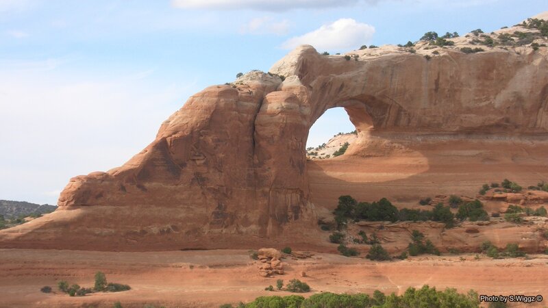 Natural Rock Arch — Brown, Serene, Afternoon, Photograph, Sandstone