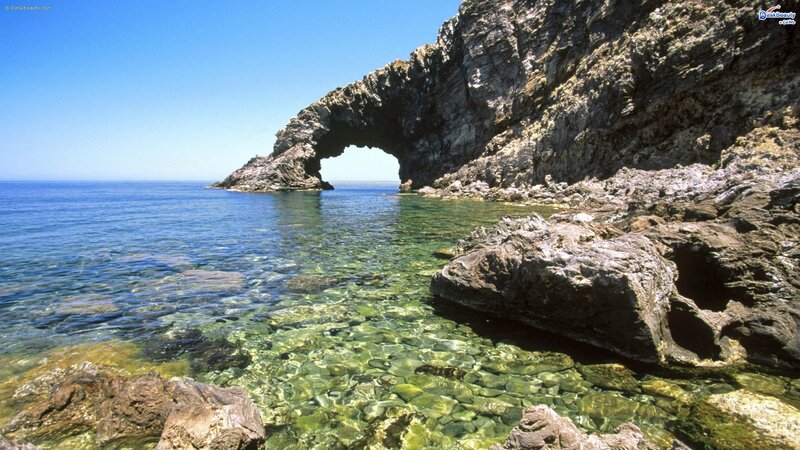 Natural Rock Arch by Sea