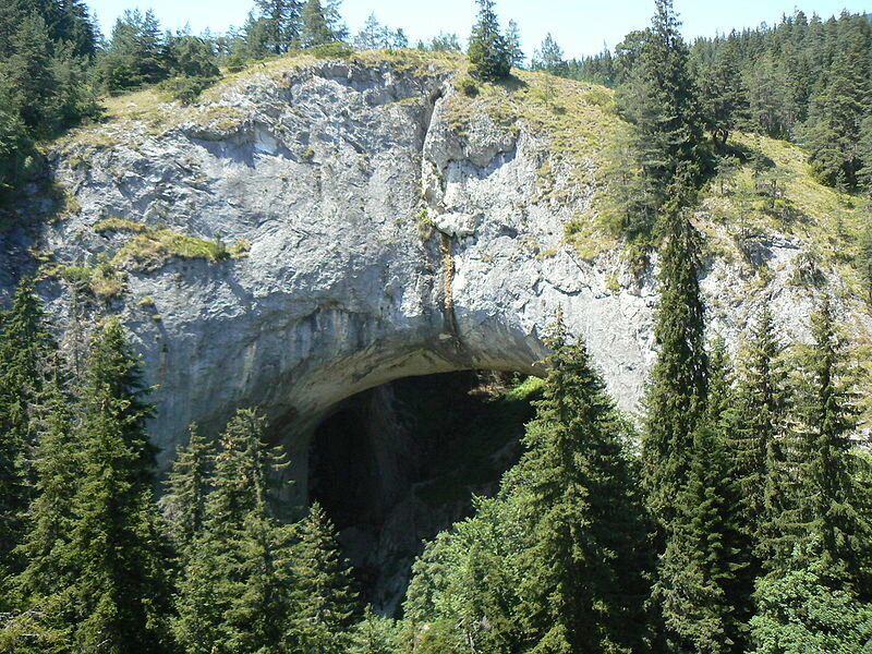 Natural Rock Arch Cave — Green