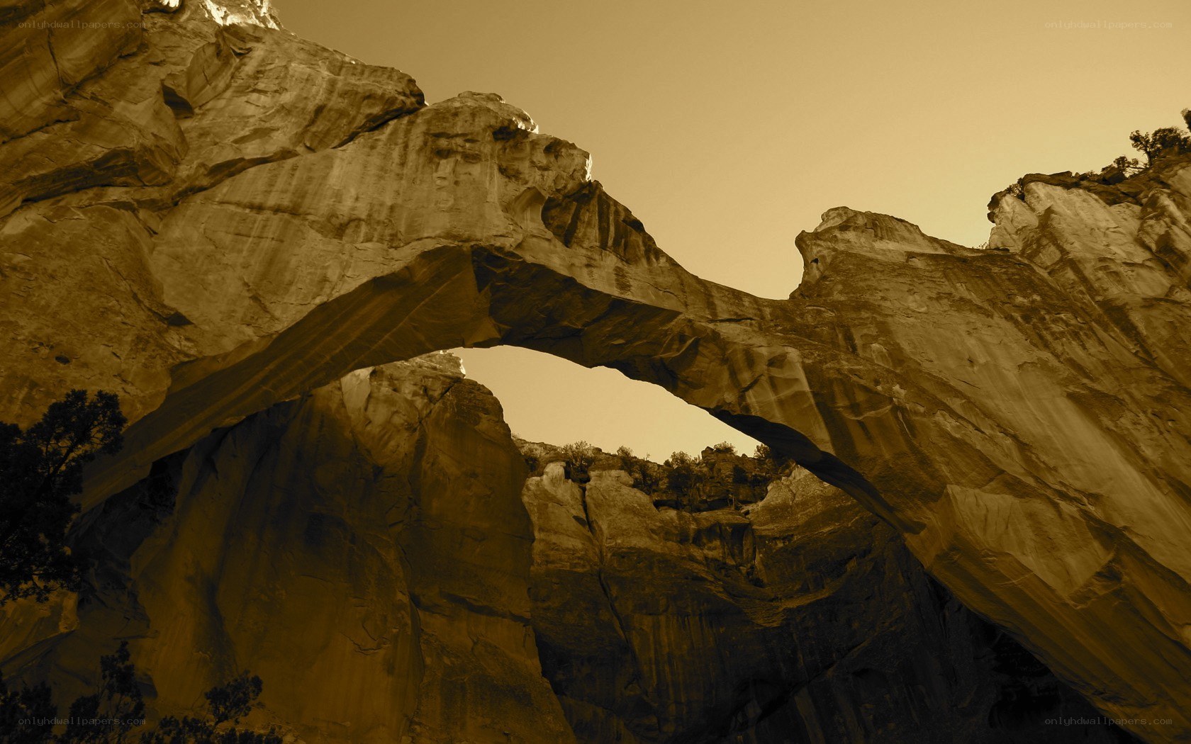 Natural rock arch formation