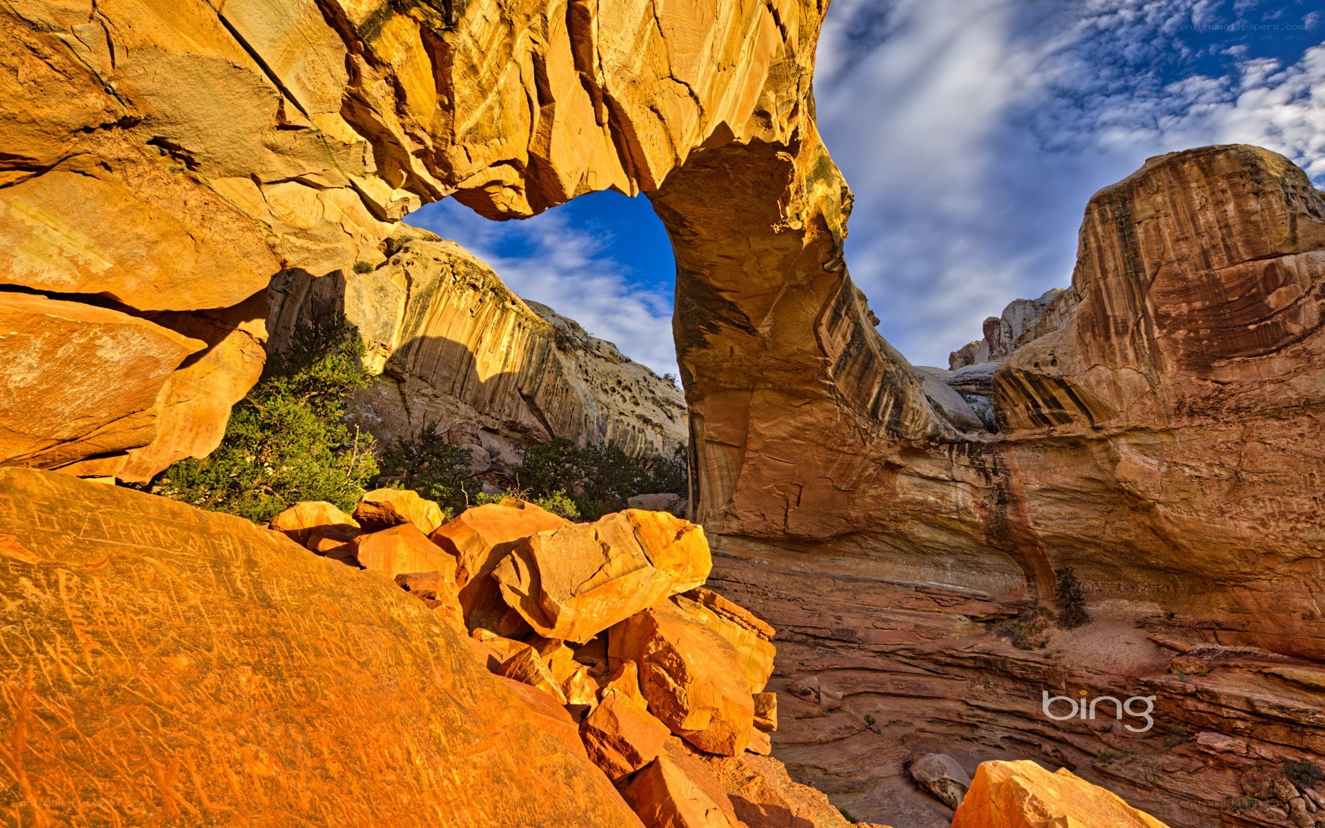 Natural rock arch formation