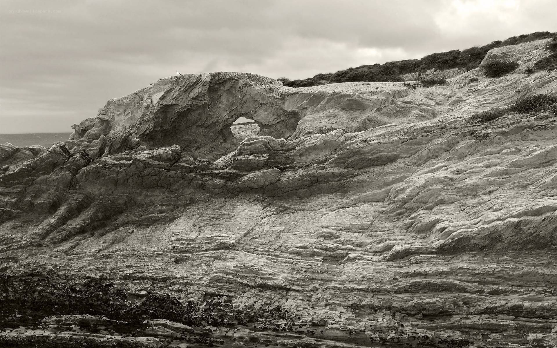 Natural rock arch formation