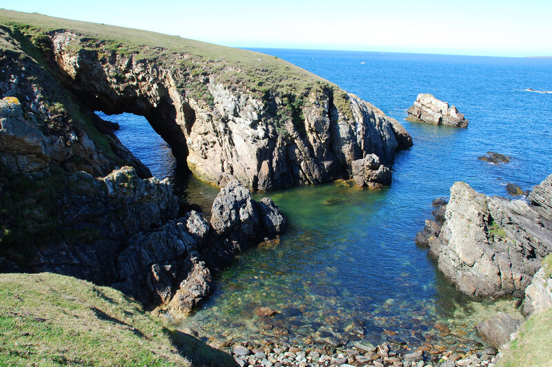 Natural Rock Arch Formation — Blue, Serene, Afternoon