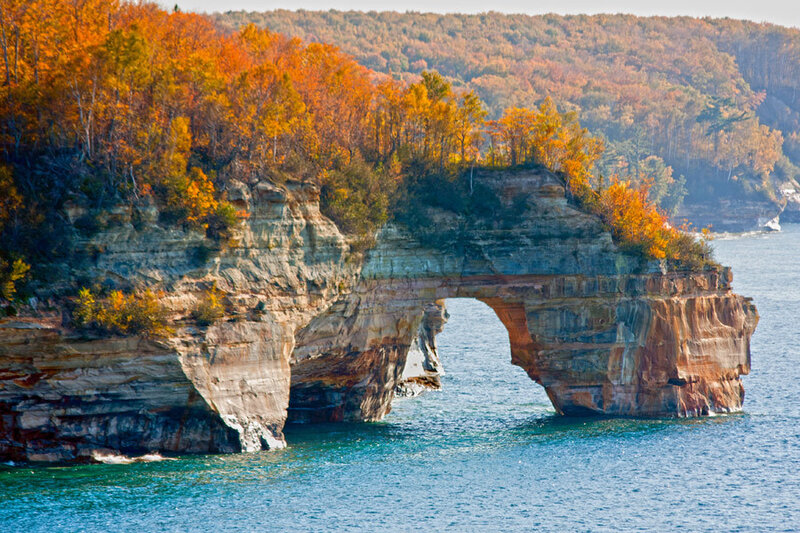 Natural Rock Arch Formation — Blue, Serene