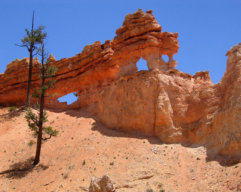 Natural Rock Arch Formation — Orange