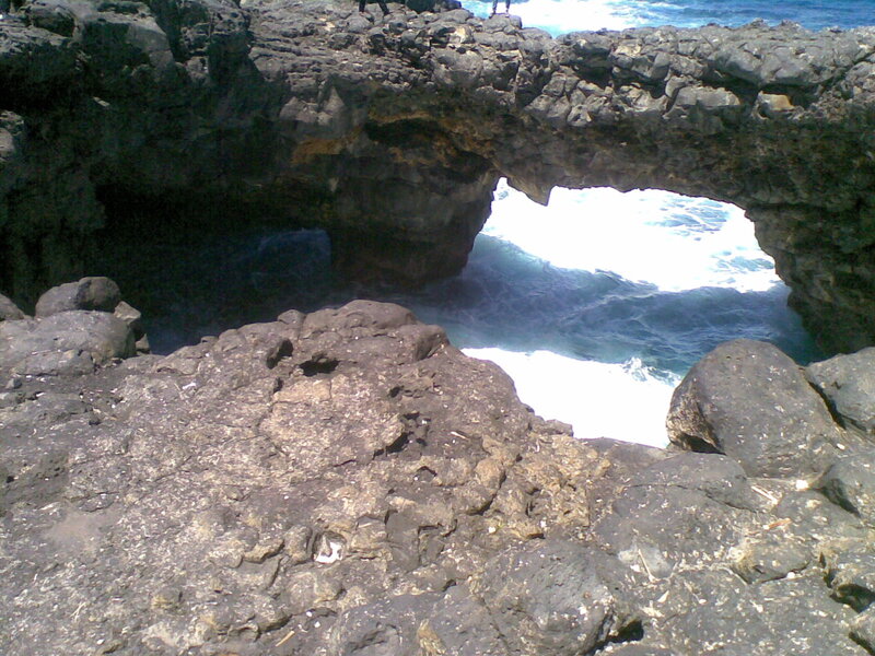 Natural Rock Arch — Gray, Dramatic