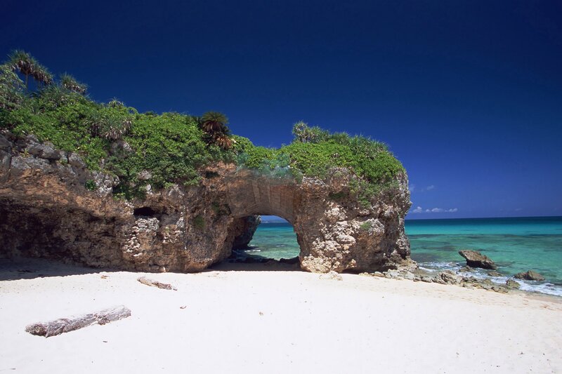 Natural Rock Arch on Beach