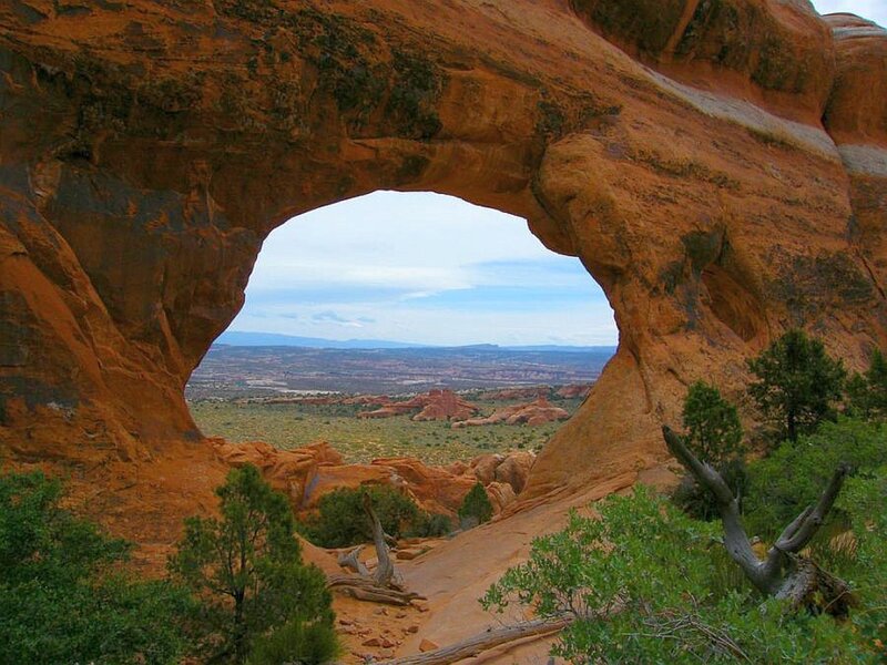 Natural Rock Arch — Orange, Serene, Afternoon