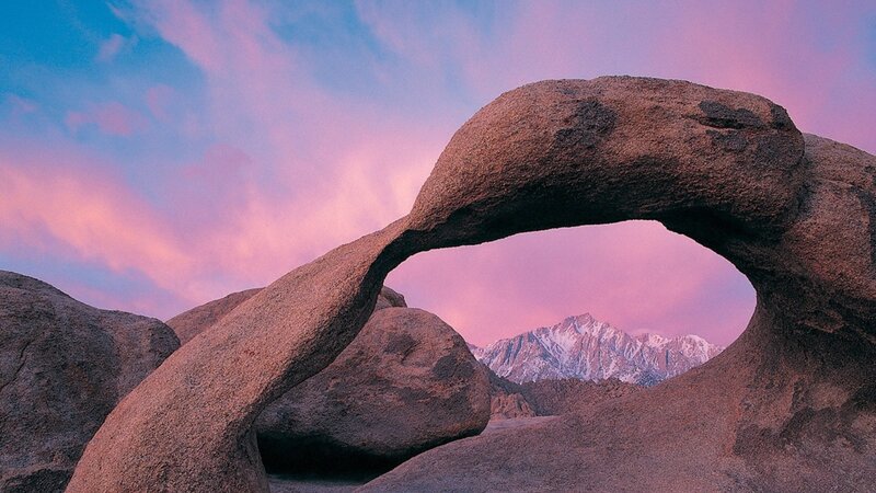 Natural Rock Arch — Pink, Dramatic