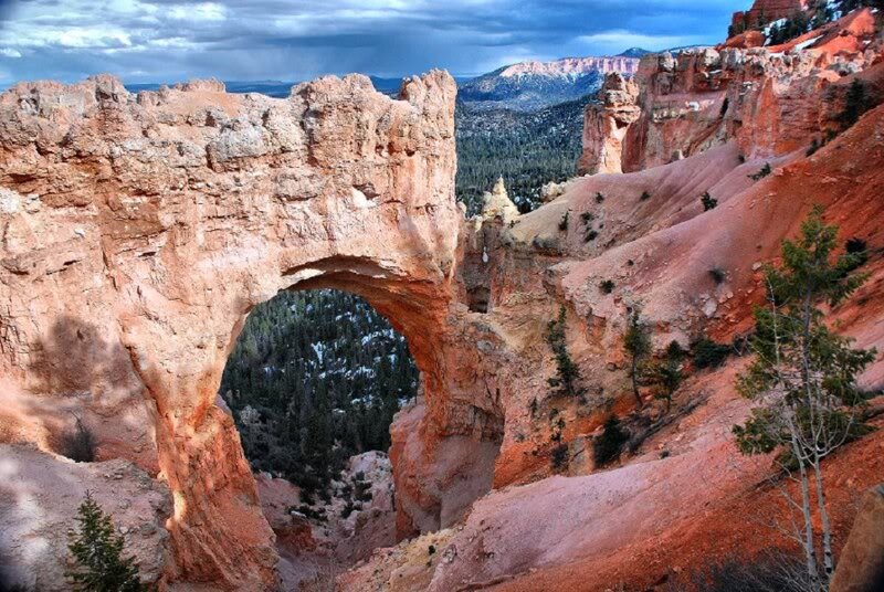 Natural Rock Arch — Red, Dramatic, Afternoon