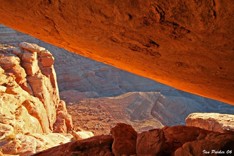 Natural Rock Arch — Red, Dramatic, Sunset, Photograph, Canyon