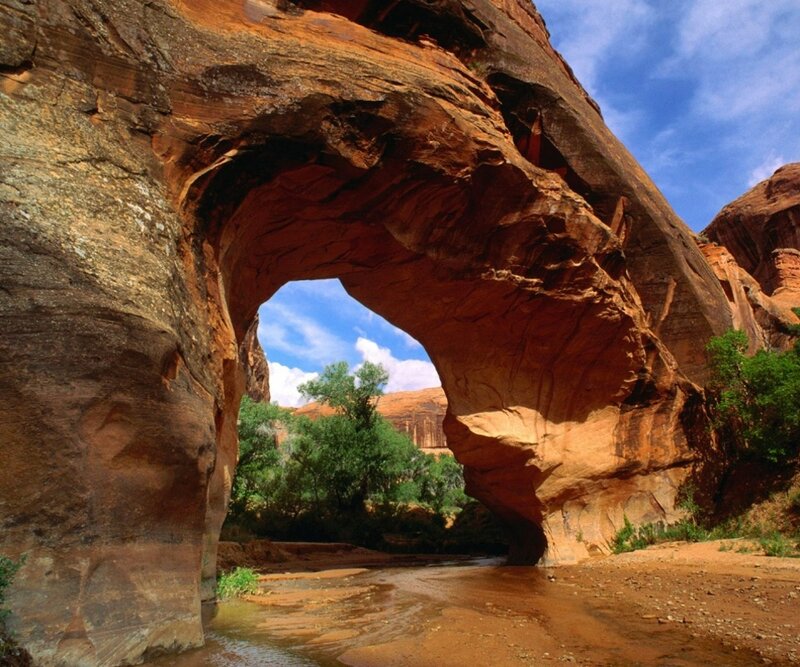 Natural Rock Arch — Red, Serene, Afternoon