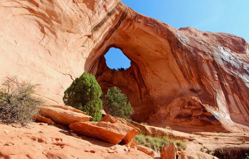Natural Rock Arch — Red, Serene