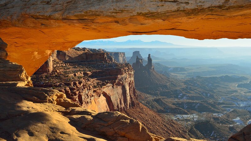 Natural Rock Arch View — Orange
