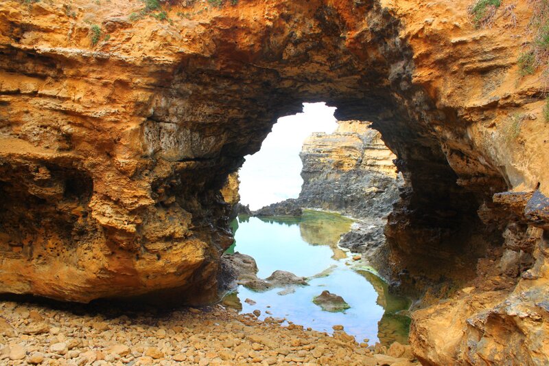 natural rock arch with sea view