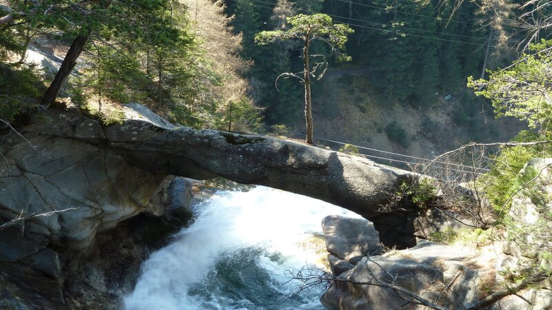 Natural Rock Bridge over River