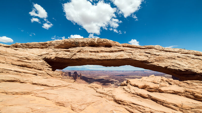 Natural Sandstone Arch — Blue, Serene, Afternoon