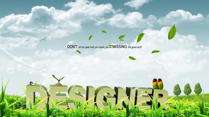 Nature-themed designer message