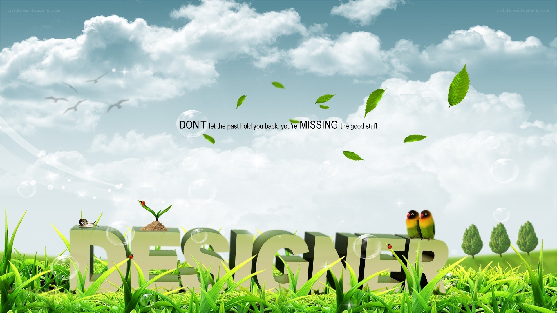 Nature-themed designer message