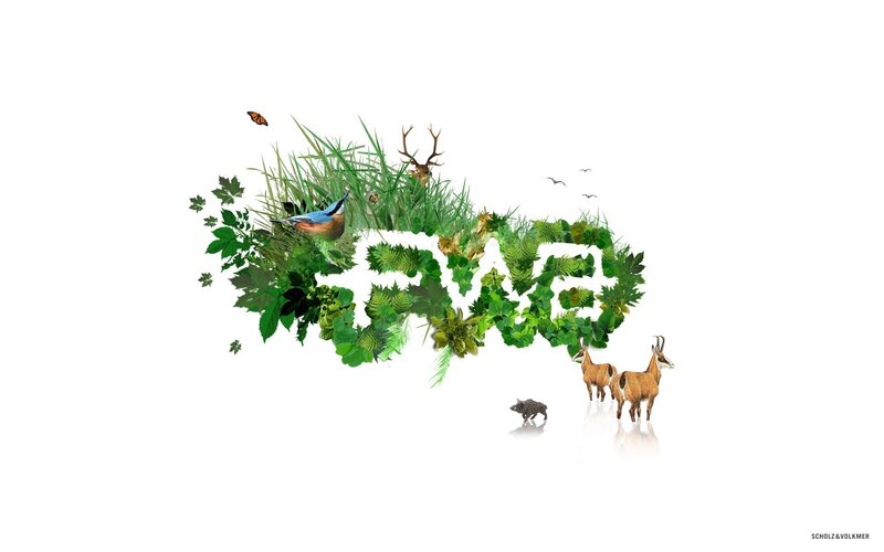 nature-themed word art