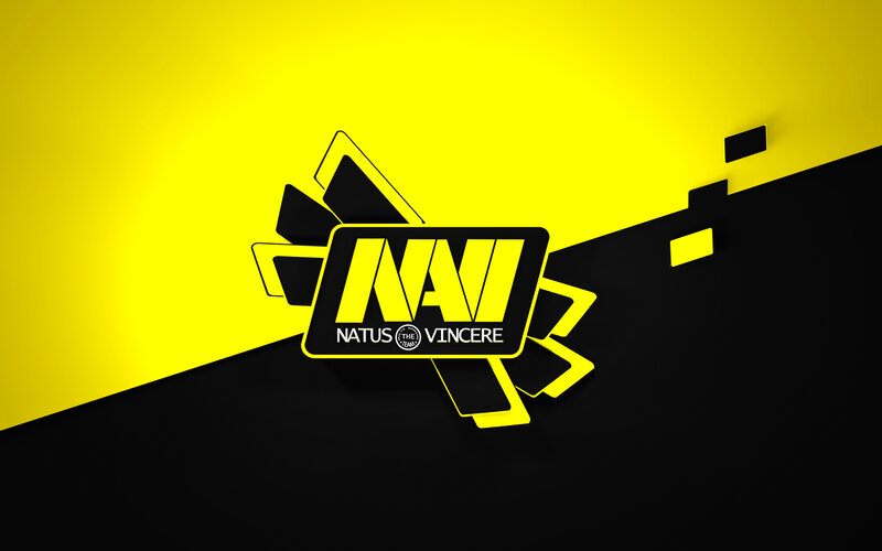 Natus Vincere logo on yellow and black