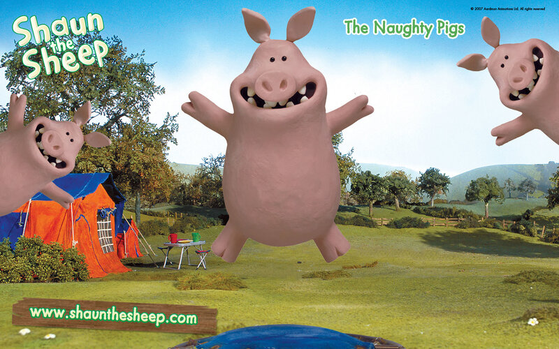 Naughty Pigs in Field